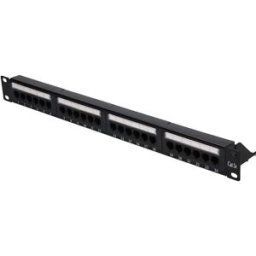 Patch Panel de 24 portas RJ45 Cat5e UTP p/ rack 19''
