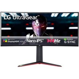 Monitor Curvo UltraGear LED 34" 34GN850P-B Nano IPS Wide Quad HD 160Hz FreeSync / G-SYNC - LG