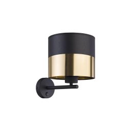 Candeeiro de parede LONDYN 1xE27/15W/230V preto/dourado