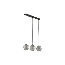 Lustre suspenso com cabo ELENA 3xG9/6W/230V preto/cinzento fumê