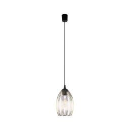 Lustre suspenso por cabo LIZA 1xE27/15W/230V preto/dourado