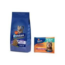 15kg Complet Seleção de aves e peixe Brekkies ração para gatos