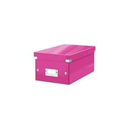 Leitz 6042 WOW Caixa de Armazemento DVDs Rosa Metalizado Para 20 DVDs
