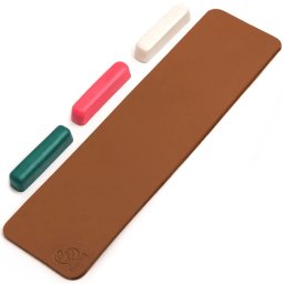 Beavercraft Long Strop de Couro para Afiar com 3 Compostos de Polimento (Verde, Branco, Rosa) LS7P03