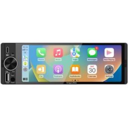 KRUGER MATZ Auto Rádio 6.36" 1 DIN 4x 60W Ecrã Táctil (CarPlay/Android Auto/MirrorLink/Bluetooth) - Kruger&Matz