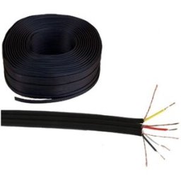 Bobine Cabo Audio e Video Paralelo 4 Condutores + 4 Malhas Preto (100 mts)