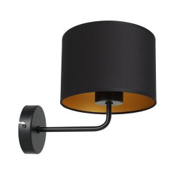 Lâmpada de parede ARDEN 1xE27/60W/230V preta/dourada