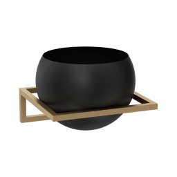 Vaso de parede 27x29 cm dourado