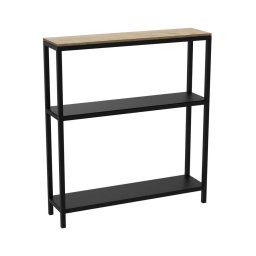 Prateleira de casa de banho 67x60 cm preto