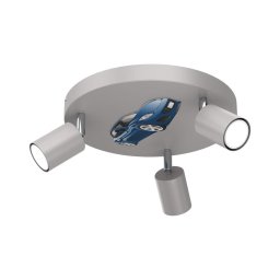 Focos de luz para crianças FUN 3xGU10/8W/230V cinzento/carro