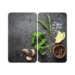 WENKO 53907100 - Tampa para cooktop 30x52 cm multicolorida/cinza/transparente