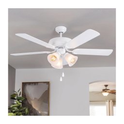 Eglo 35076 - Ventilador de teto LAS PALMAS 3xE27/40W/230V branco