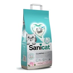 2x8l White Rose Sanicat areia aglomerante para gatos