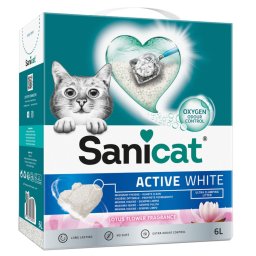 2x6l Active White Flor de Lótus Sanicat areia aglomerante para gatos