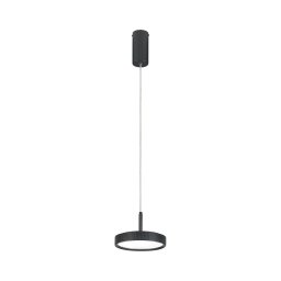 Ondaluce - Luminária LED pendente com cabo NINA LED/20W/230V Ø 19 cm preta