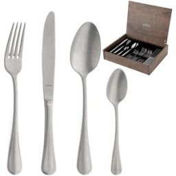 Amefa Baguette 844024MDF3C40 Stonewashed, conjunto de talheres de 24 peças numa caixa de madeira