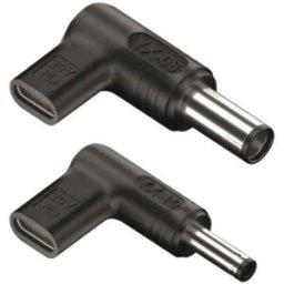 NGS BUD-D - Conjunto 2 adaptadores USB-C PD (7,4×5,0mm / 4,5×3,0mm) + pino Dell