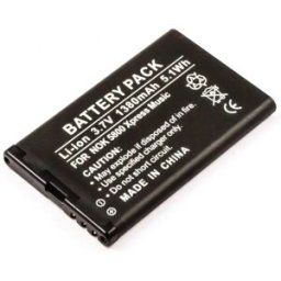 Bateria para telemóvel compatível com Nokia 5800 XpressMusic 3.7V 1380mAh 5.1Wh Li-Ion