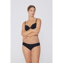 Tezenis Cueca invisível sem costuras de algodão Mulher Preto Tamaño S