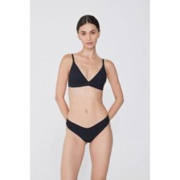 Tezenis Cueca brasileira cavada em microfibra sem costuras Mulher Preto Tamaño L