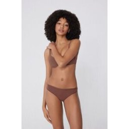 Tezenis Cueca brasileira de algodão de cintura descida Mulher Marrom Tamaño S