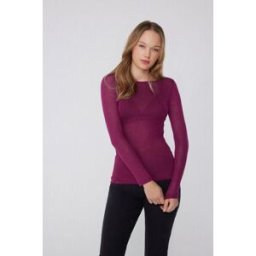 Tezenis Camisola com decote em barco de lã merino Mulher Vermelho Tamaño S