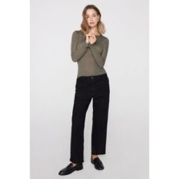 Tezenis Camisola com decote em barco de lã merino Mulher Verde Tamaño L
