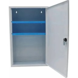 Armário de Farmácia Metálico FARMOR Branco 1 Porta 2 Prateleiras