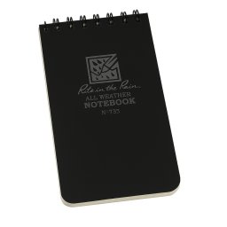 Rite in the Rain 3 x 5 Top Spiral Notebook Black