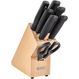 Wüsthof PARTNER 7-Piece Block with 6 Knives and Scissors, Beech Wood 1091870801