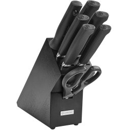 Wüsthof PARTNER 7-Piece Block with 6 Knives and Scissors, Black 1091870803