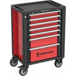 Carro de Oficina DRAKKAR 7 Gavetas com 176 Ferramentas 725x465x930mm