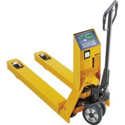 kaiserkraft Carro de elevação de paletes com balança de precisão, com impressora térmica, indicador das unidades, intervalo numérico de 0 a 2200 kg com incrementos de 0,5 kg, Carro de elevação de paletes com balança de precisão, com impressora térmica, in