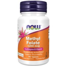 Now Suplemento Coenzima Vitamina B Methyl Folate 90 comprimidos