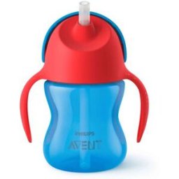 Philips Avent Copo palhinha com pegas azul vermelho 1 un