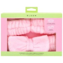 Bloom Beauty Conjunto Fita Cabelo e Punhos para Skincare