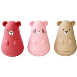 Nattou Bath Toy Silicone Pink Mix 3 un