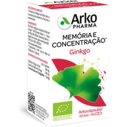 Arkocápsulas Suplemento Manutenção da Memória Ginkgo Bio 45 cápsulas