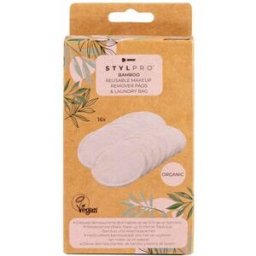 STYLPRO Bamboo Reusable Makeup Remover Pads 16 un
