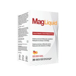 Mag Liquid Suplemento Alimentar Citrato de Magnésio 20 saquetas