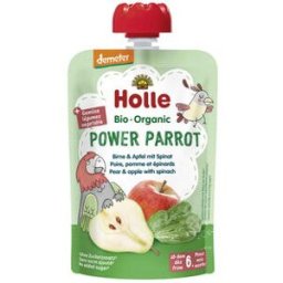 Holle Saqueta Puré Power Parrot +6M Bio 90 gr