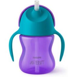 Philips Avent Copo palhinha com pegas roxo azul 1 un