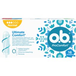 O.B. Ultimate Comfort Tampons ProComfort Normal 16 un