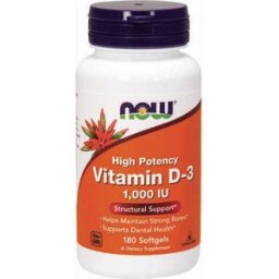 Suplemento Now Vitamina D3 180 cápsulas