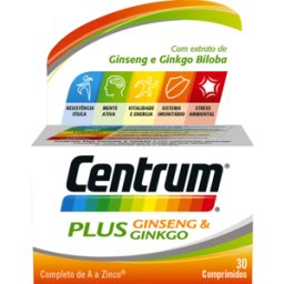 Centrum Suplemento Vitaminas Plus Ginseng & Ginkgo 30 comprimidos