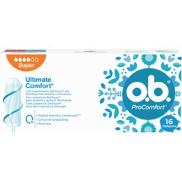 O.B. Ultimate Comfort Tampons ProComfort Super 16 un