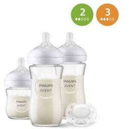 Philips Avent Conjunto Natural Response 3 biberões vidro 1 un