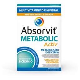Absorvit Metabolic Activ Multivitamínico e Mineral 30 comprimidos