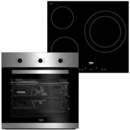 Pack Forno Elétrico 72L + Placa Vitrocerâmica 3 Zonas (Inox) - BEKO