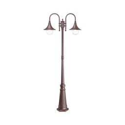 Ideal Lux - Candeeiro exterior CIMA 2xE27/52W/230V 216 cm IP43 castanho
